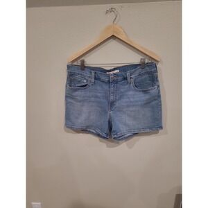 Levi mid length women sz e2 Shorts 5 pocket zip fly casual vacation minalmalist